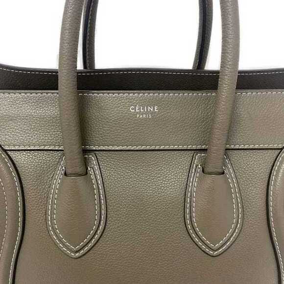 CELINE Beige Leather Tote Bag - Picture 7 of 10